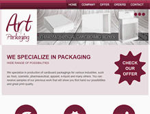 Tablet Screenshot of en.artofpackaging.eu